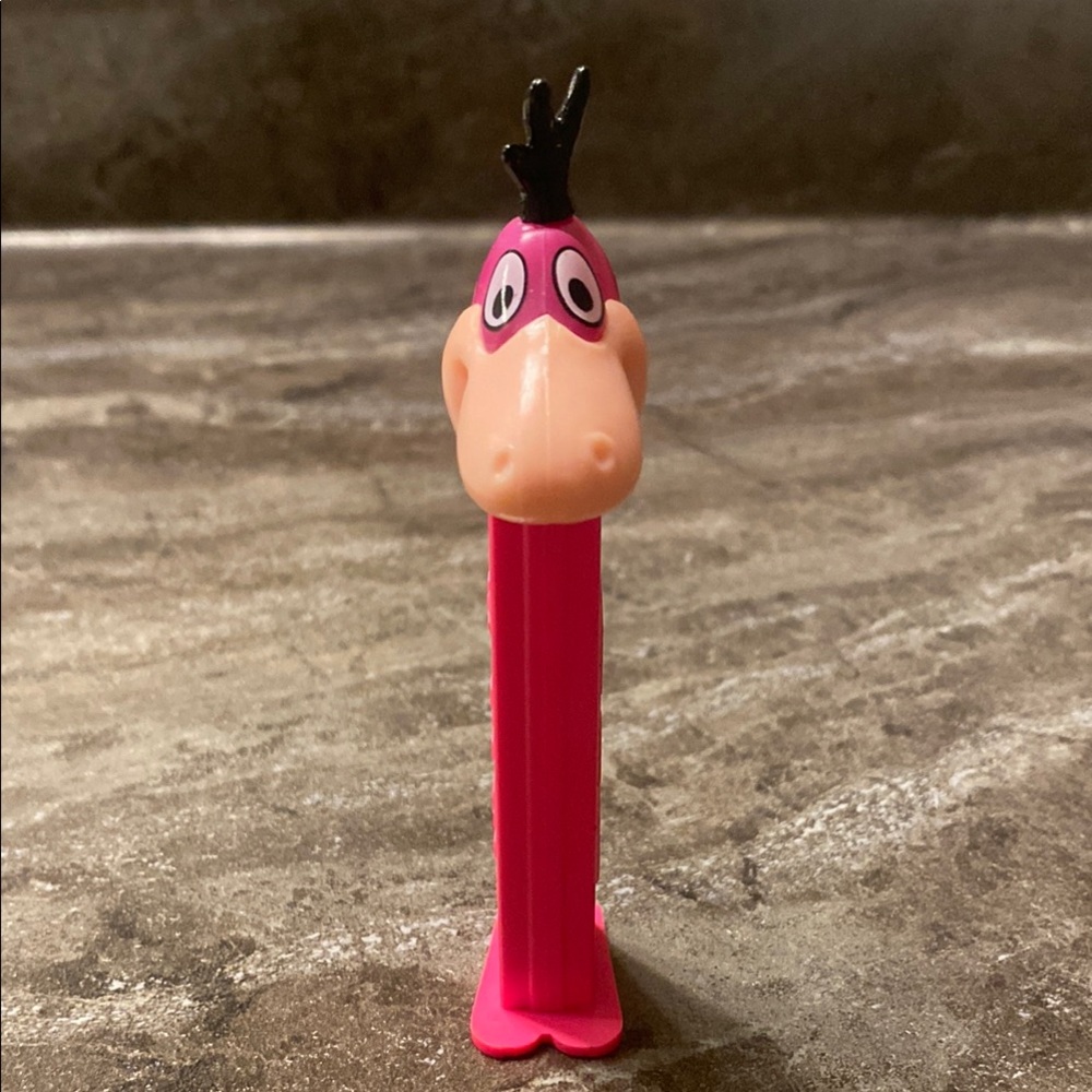 Dino Flintstones Pez Dispenser - Pink Stem